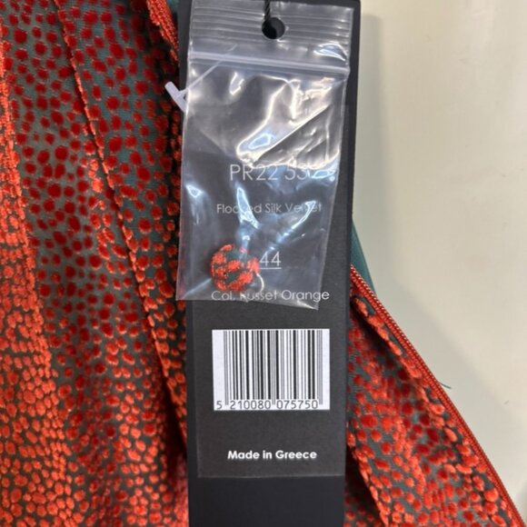 NWT Costarellos russet orange velvet maxi dress sz 44 - Picture 10 of 13
